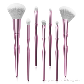 Merrynice new arrival private label pink 7Pcs makeup brush set custom makeup brushes